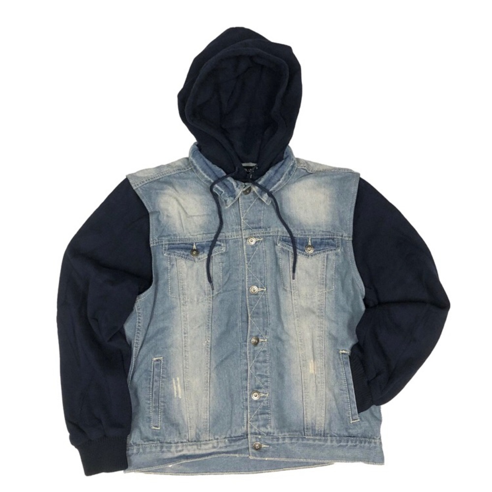 RB Denim Vest w/ Fleece Hoodie & Sleeve

Color: Light Blue, Navy

Style# 4015F